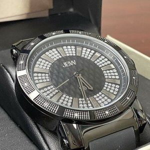 JBW 562 Diamond Wrist Watch Black on Black Luxury Jewelry